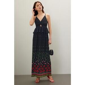 Sabina Musayev Selina Gown Black Size XS Fabric Pull